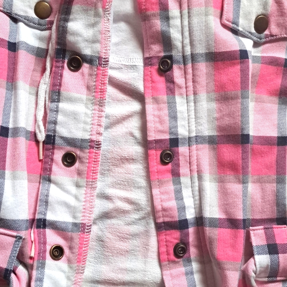 Juniors Self Esteem Short Sleeve Button Up Jacket Size Medium - Picture 10 of 10